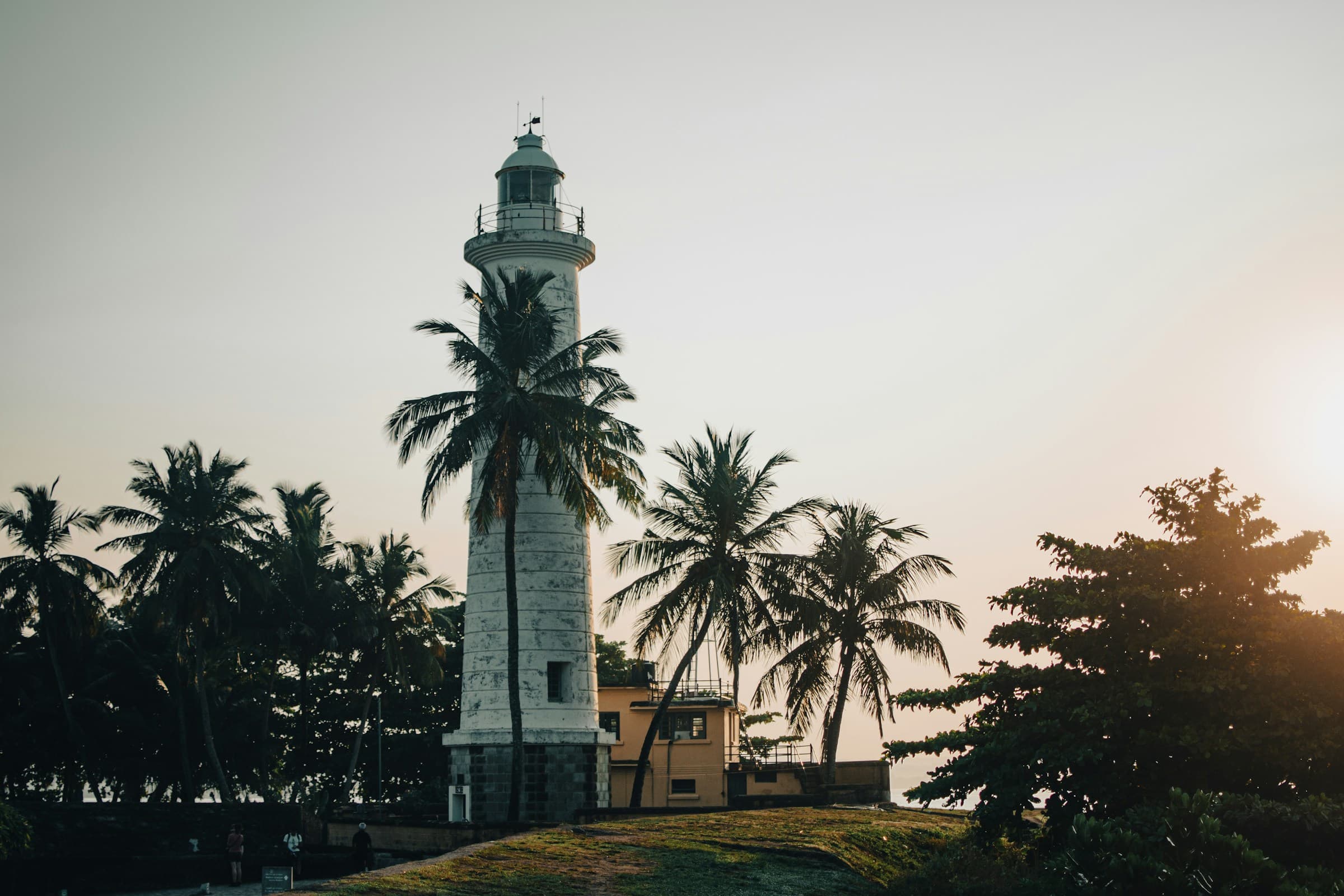 Galle Fort ramparts at golden hour