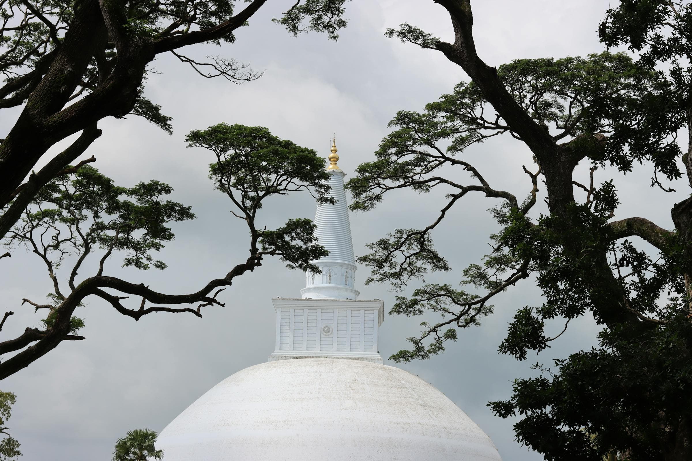 Anuradhapura stupa in the morning haze